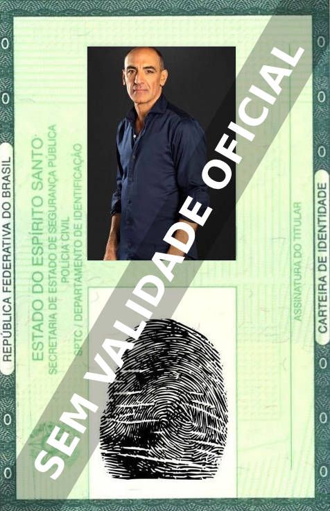 Imagem hipotética representando a carteira de identidade de Mauricio Dayub