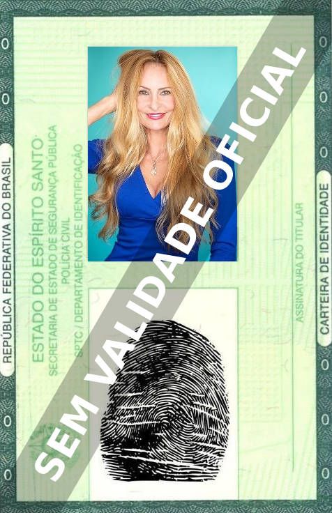 Imagem hipotética representando a carteira de identidade de Melanie Good