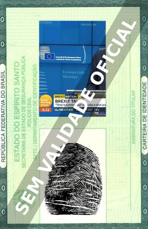 Imagem hipotética representando a carteira de identidade de Michel Barnier