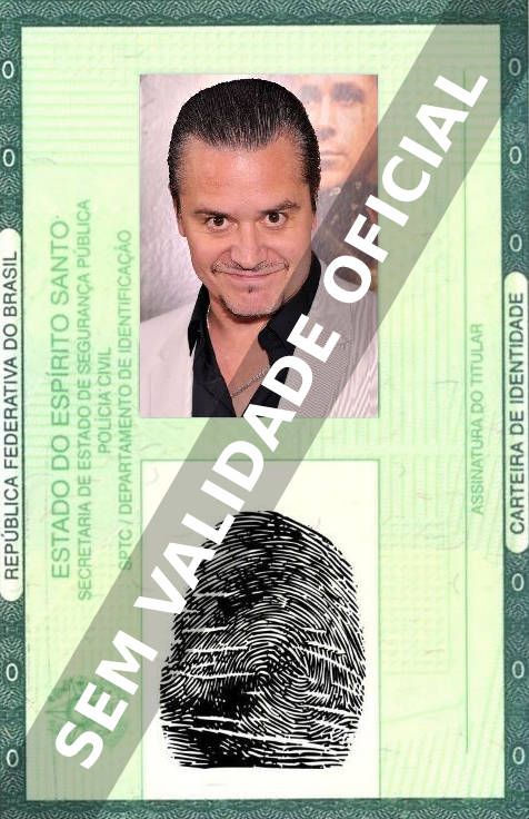 Imagem hipotética representando a carteira de identidade de Mike Patton