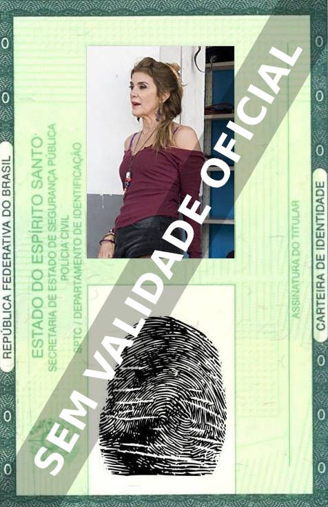 Imagem hipotética representando a carteira de identidade de Mônica Torres