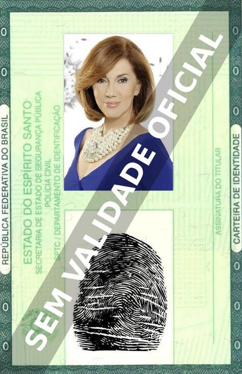 Imagem hipotética representando a carteira de identidade de Nora Cárpena