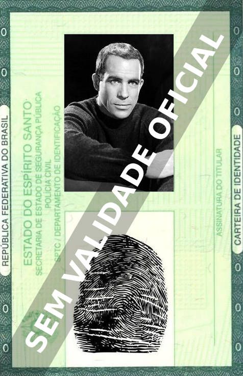 Imagem hipotética representando a carteira de identidade de Paul Mantee