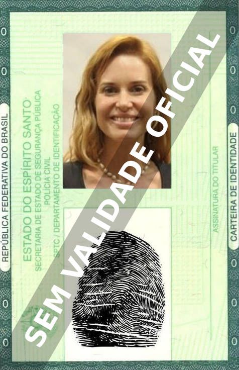Imagem hipotética representando a carteira de identidade de Paula Burlamaqui
