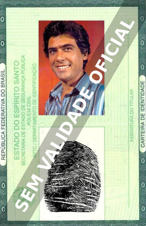Imagem hipotética representando a carteira de identidade de Paulo Figueiredo