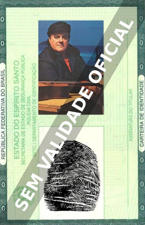 Imagem hipotética representando a carteira de identidade de Paulo Fortes