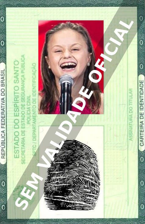 Imagem hipotética representando a carteira de identidade de Rafa Gomes!