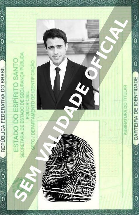 Imagem hipotética representando a carteira de identidade de Rami Joseph