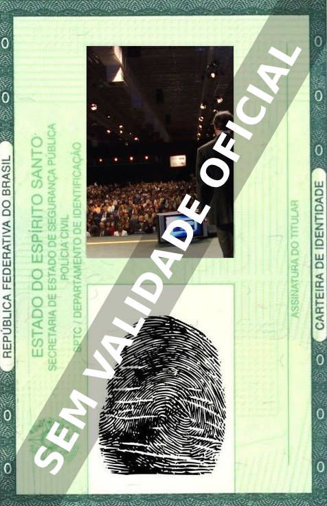 Imagem hipotética representando a carteira de identidade de Raymond Kurzweil