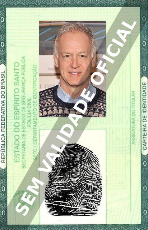 Imagem hipotética representando a carteira de identidade de Reed Birney