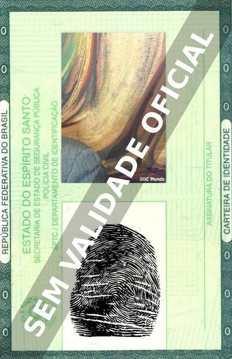 Imagem hipotética representando a carteira de identidade de Ricardo Silva