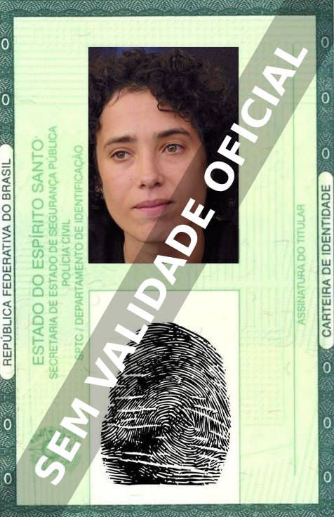 Imagem hipotética representando a carteira de identidade de Rita Durão