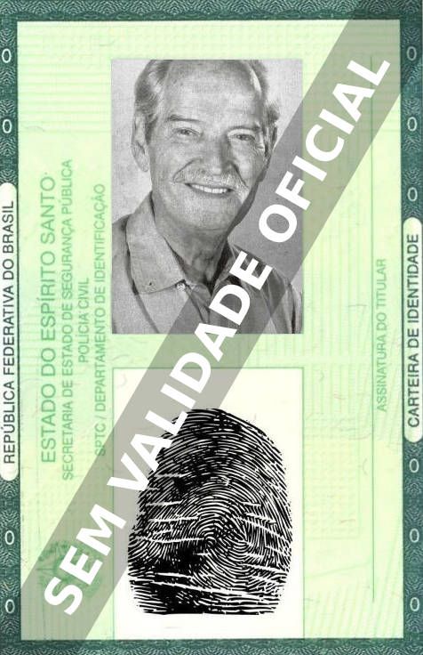 Imagem hipotética representando a carteira de identidade de Rodolfo Mayer