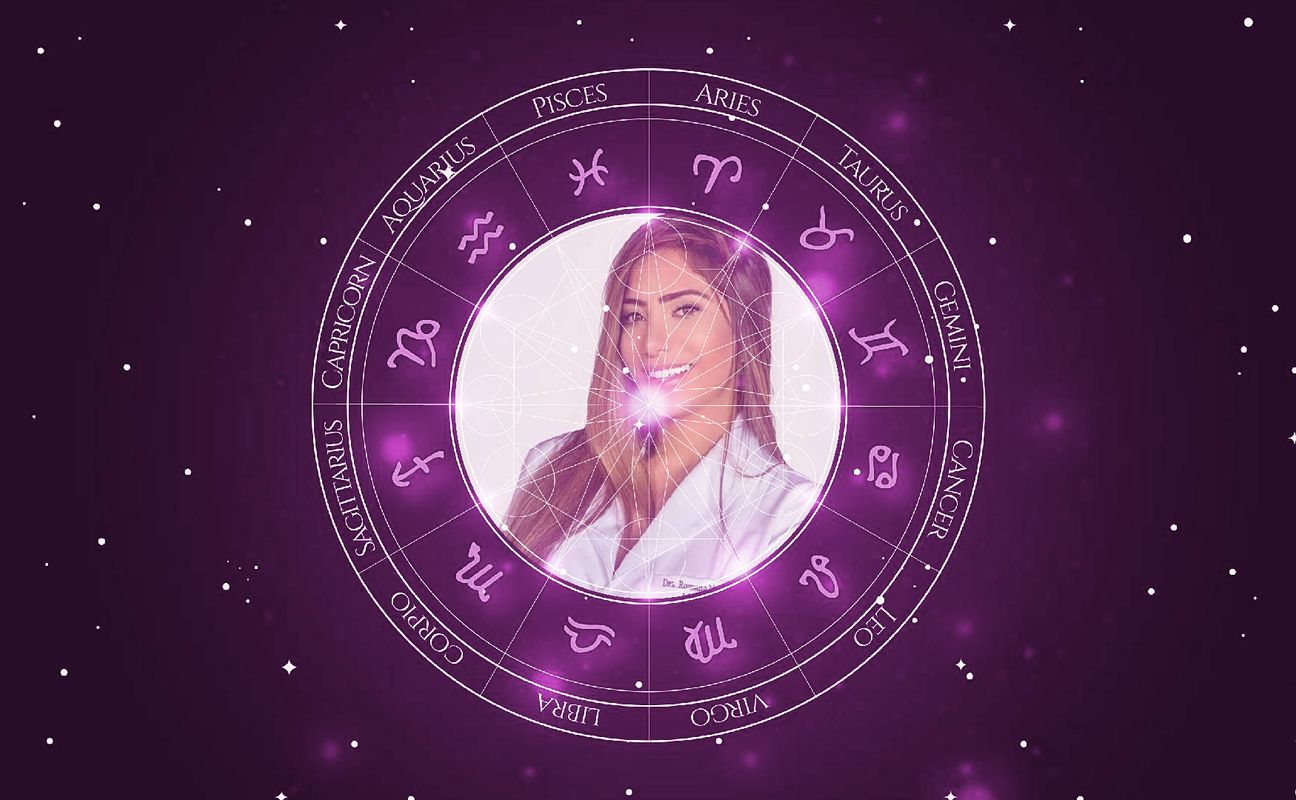 Imagem representando o mapa astral de Romana Novais