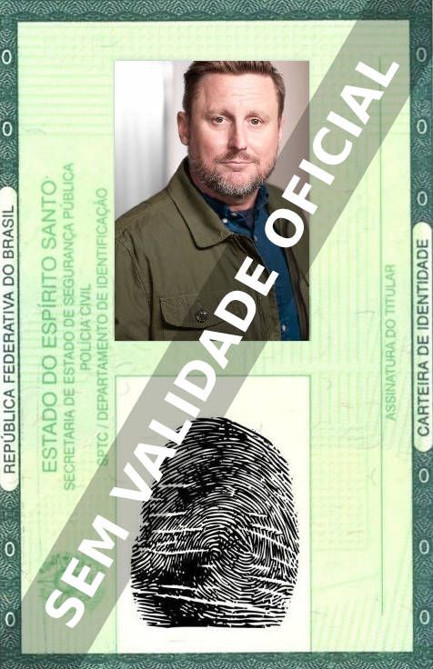 Imagem hipotética representando a carteira de identidade de Scott Michael Morgan