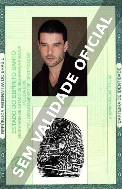 Imagem hipotética representando a carteira de identidade de Sergio Marone