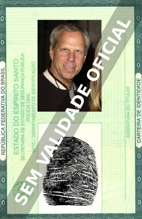 Imagem hipotética representando a carteira de identidade de Steve Tisch