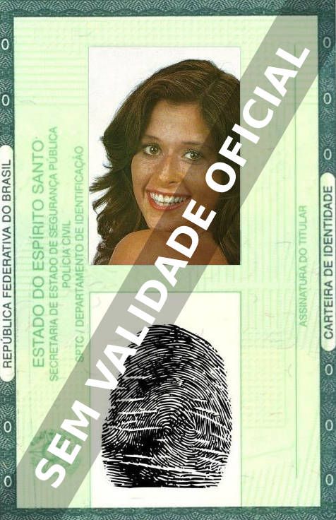 Imagem hipotética representando a carteira de identidade de Thaís de Andrade