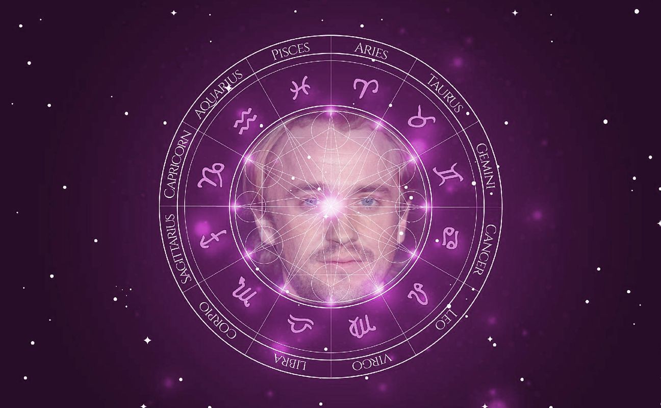 Imagem representando o mapa astral de Tom Felton
