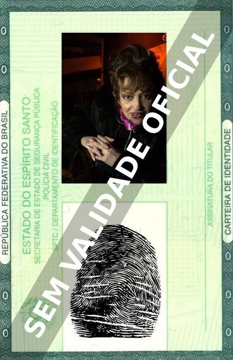 Imagem hipotética representando a carteira de identidade de Virginia Luque