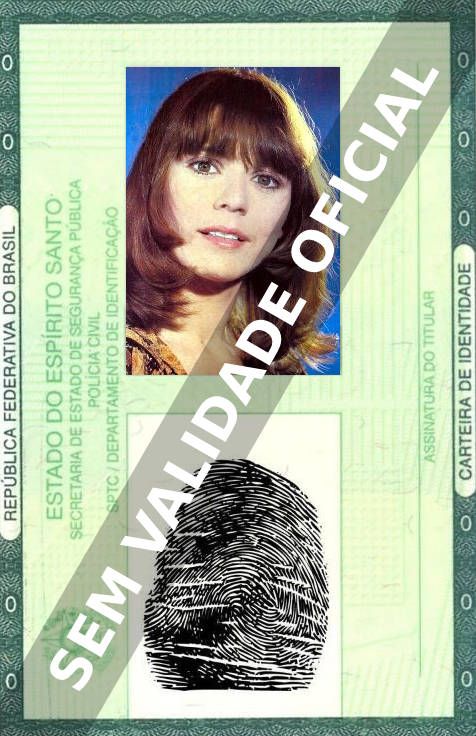 Imagem hipotética representando a carteira de identidade de Wanda Stefânia