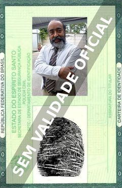 Imagem hipotética representando a carteira de identidade de Ademir de Souza