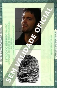 Imagem hipotética representando a carteira de identidade de Adrián Navarro