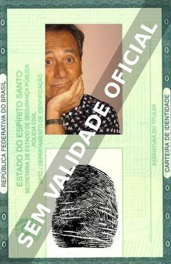 Imagem hipotética representando a carteira de identidade de Agildo Ribeiro