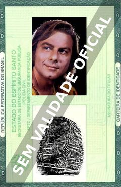 Imagem hipotética representando a carteira de identidade de Agnaldo Rayol
