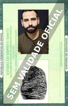 Imagem hipotética representando a carteira de identidade de Ahd Tamimi