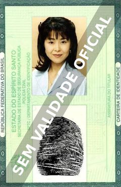 Imagem hipotética representando a carteira de identidade de Ai Orikasa