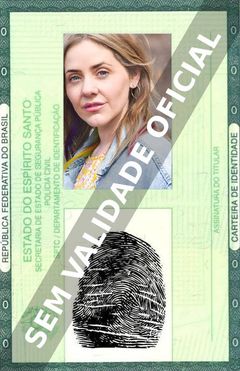 Imagem hipotética representando a carteira de identidade de Aimee-Lynn Chadwick