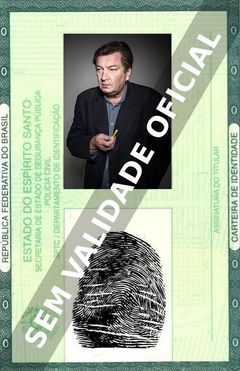 Imagem hipotética representando a carteira de identidade de Aki Kaurismäki
