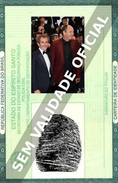 Imagem hipotética representando a carteira de identidade de Alain Prost