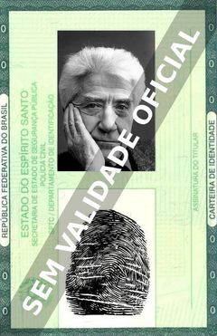 Imagem hipotética representando a carteira de identidade de Alain Resnais