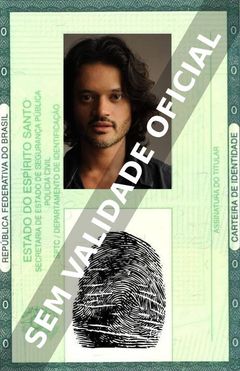 Imagem hipotética representando a carteira de identidade de Álamo Facó
