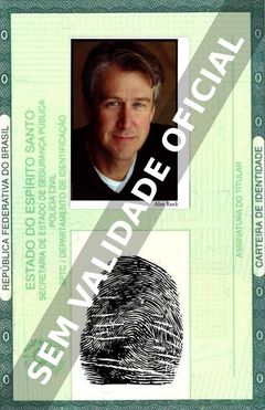 Imagem hipotética representando a carteira de identidade de Alan Ruck