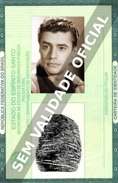 Imagem hipotética representando a carteira de identidade de Alberto Ruschel