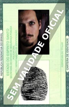 Imagem hipotética representando a carteira de identidade de Alberto Zeni