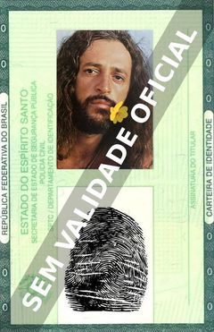 Imagem hipotética representando a carteira de identidade de Alceu Valença