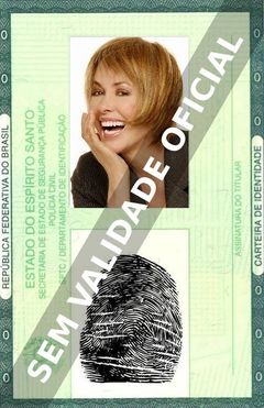 Imagem hipotética representando a carteira de identidade de Aldine Muller