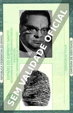 Imagem hipotética representando a carteira de identidade de Aldo Fabrizi