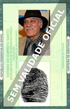 Imagem hipotética representando a carteira de identidade de Aldo Sambrell