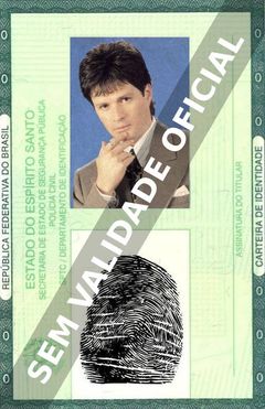 Imagem hipotética representando a carteira de identidade de Alejandro Camacho