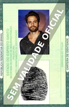 Imagem hipotética representando a carteira de identidade de Alejandro Claveaux