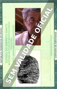 Imagem hipotética representando a carteira de identidade de Alejandro Goic