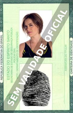 Imagem hipotética representando a carteira de identidade de Alessandra Maestrini