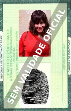 Imagem hipotética representando a carteira de identidade de Alessandra Negrini