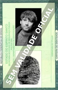 Imagem hipotética representando a carteira de identidade de Alex James