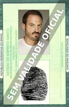 Imagem hipotética representando a carteira de identidade de Alex O'Dogherty